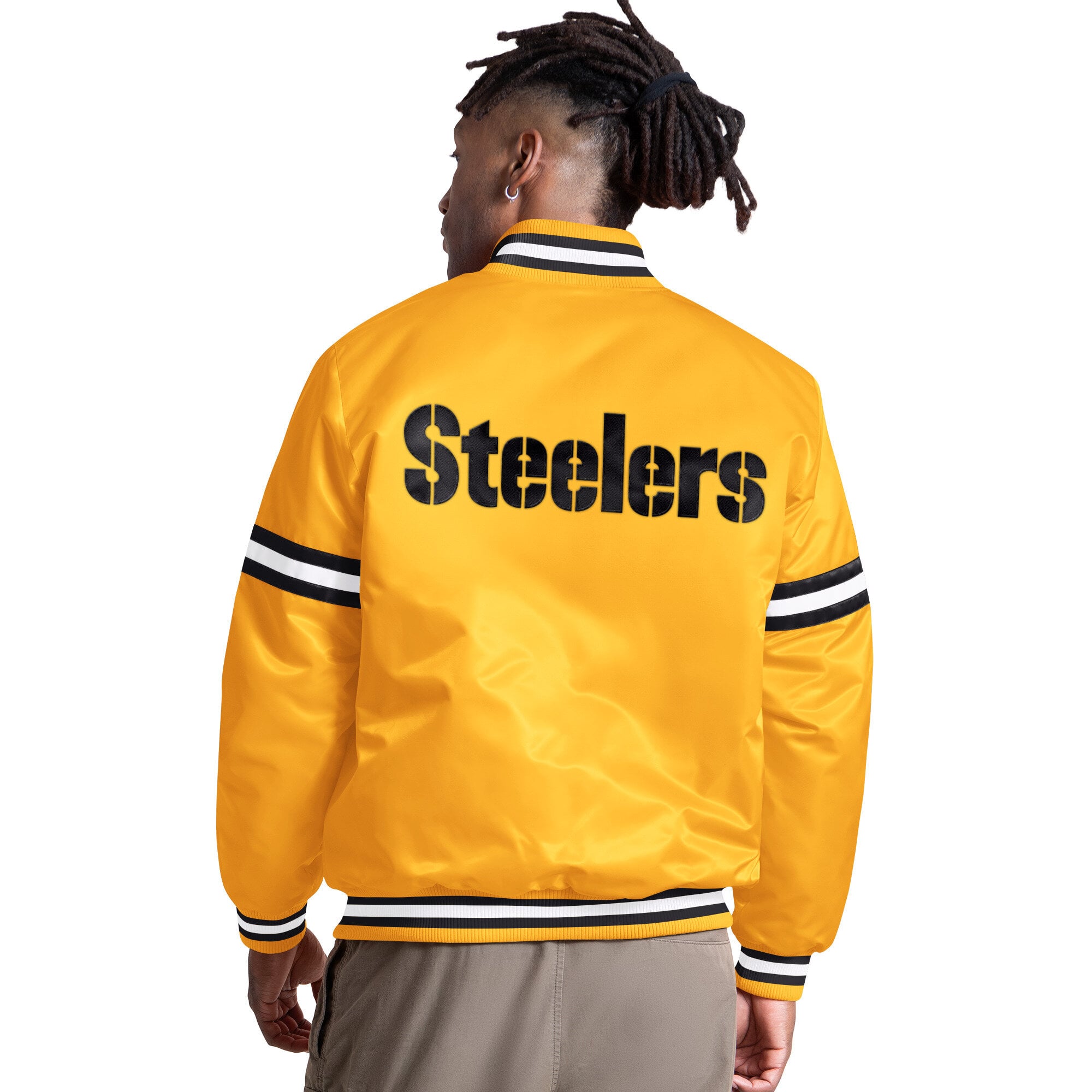 Veste universitaire à boutons-pression Starter Gold Pittsburgh Steelers Courtside II pour homme