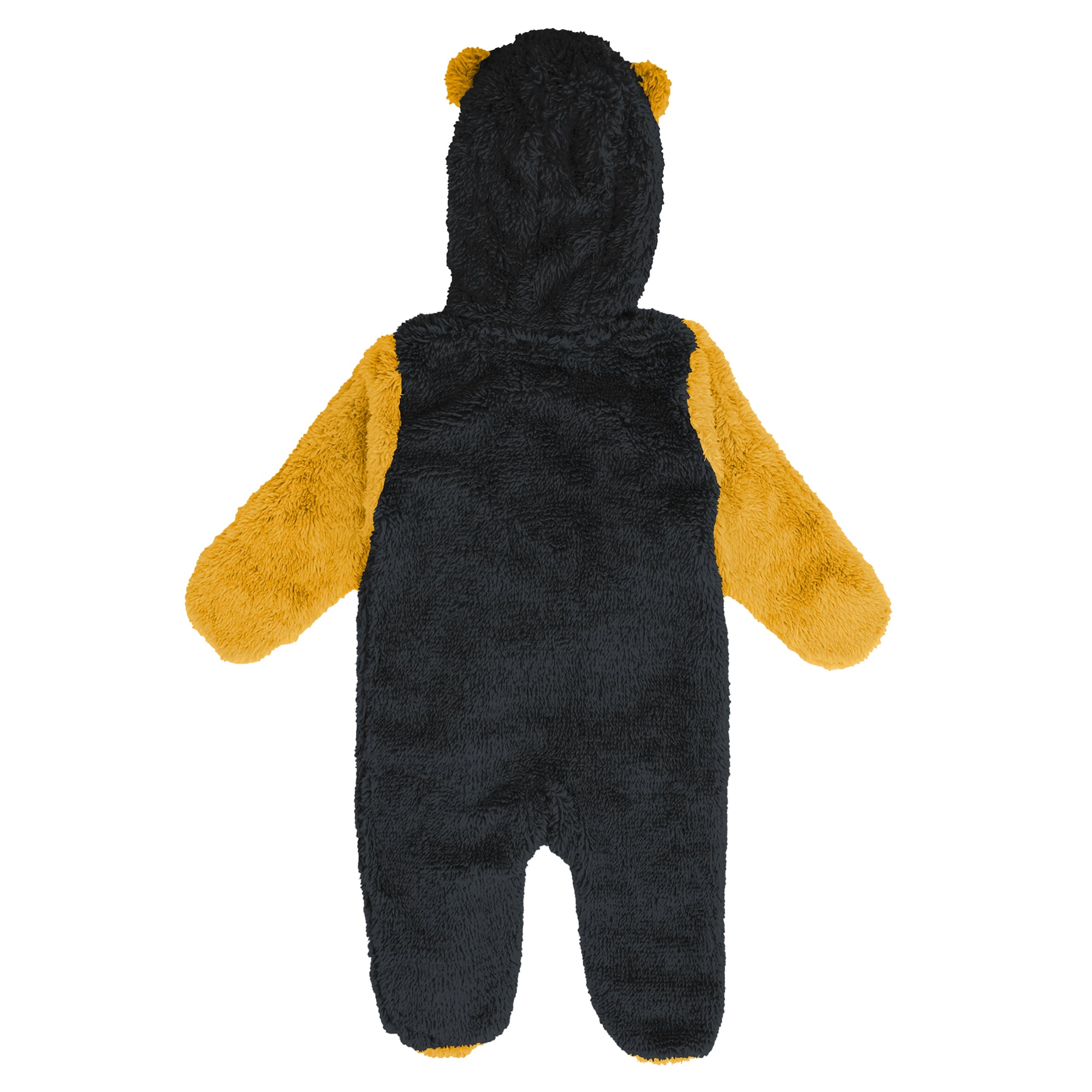 Grenouillère en polaire noire Pittsburgh Steelers pour nouveau-né Outerstuff avec fermeture éclair intégrale