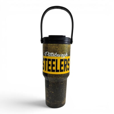 Pittsburgh Steelers Pegasus 24oz. Speckled Gradient Stainless Steel Dual Top Water Bottle