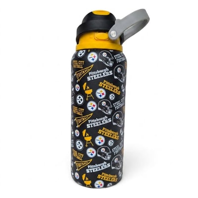 Pittsburgh Steelers Pegasus 32oz. Game Day Pennant Stainless Steel ProPress Water Bottle