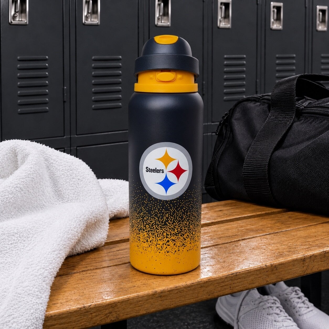 Gourde Pegasus Pittsburgh Steelers 946 ml (32 oz) en acier inoxydable dégradé ProFlow