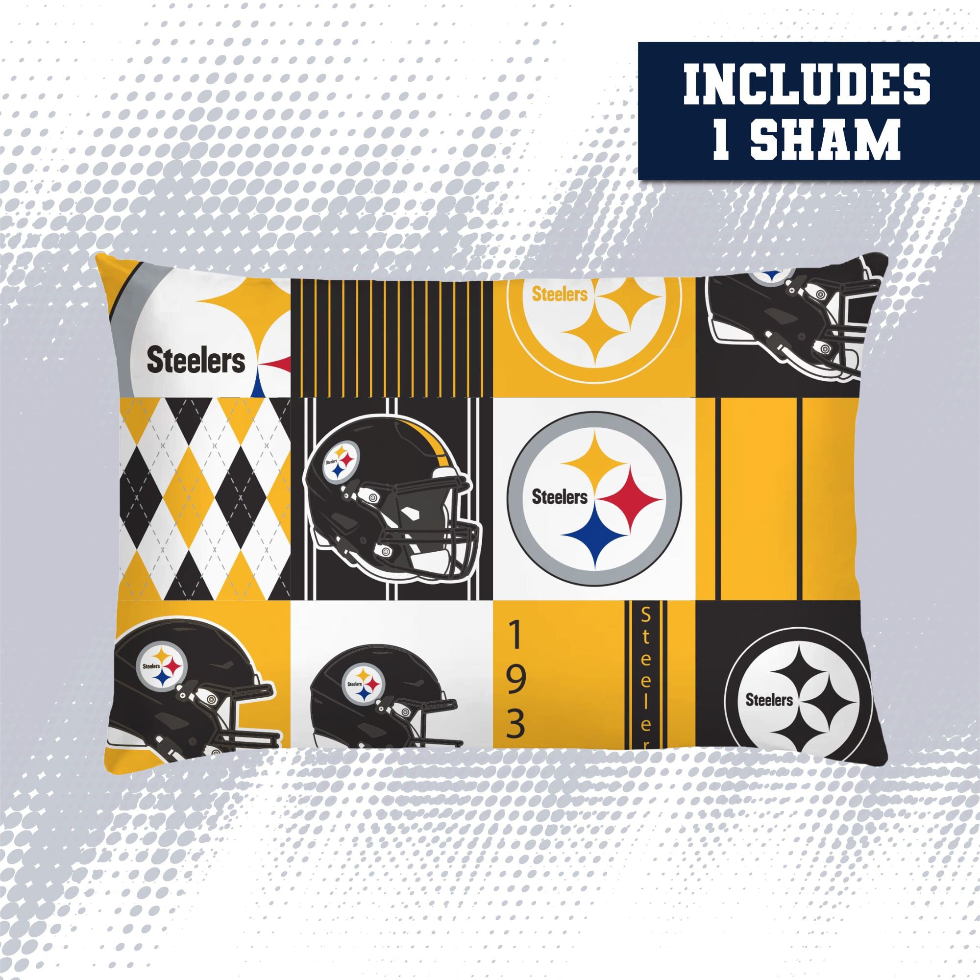 Pegasus Pittsburgh Steelers Patchwork Plaid Two-Piece Twin/Twin XL Bed in a Bag Set