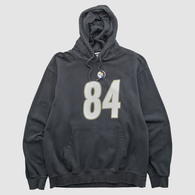Pittsburgh Steelers Majestic 2010s Hooded Pullover Sweatshirt - Black - L by Fanatics Real Vintage