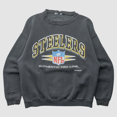 Pittsburgh Steelers NFL 1996 Pullover Sweatshirt - Black - S by Fanatics Real Vintage