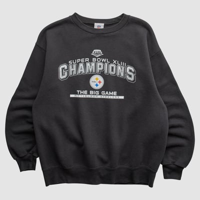 Pittsburgh Steelers NFL 2009 Pullover Sweatshirt - Black - S by Fanatics Real Vintage