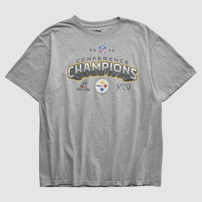 Pittsburgh Steelers NFL 2010 T-shirt - Heather Gray - L by Fanatics Real Vintage