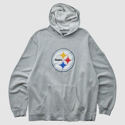 Pittsburgh Steelers NFL 2010s Hooded Pullover Sweatshirt - Gray - S by Fanatics Real Vintage