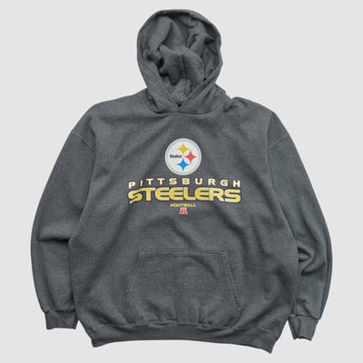 Pittsburgh Steelers NFL 2010s Hooded Pullover Sweatshirt - Gray - XL by Fanatics Real Vintage