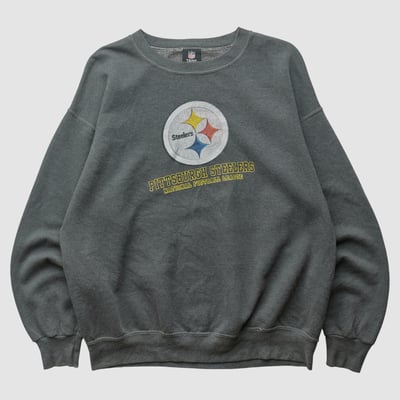 Pittsburgh Steelers NFL 2010s Pullover Sweatshirt - Dark Heather Gray - L by Fanatics Real Vintage
