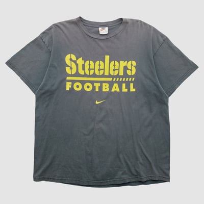 Pittsburgh Steelers Nike 2000s T-shirt - Charcoal - 2XL by Fanatics Real Vintage