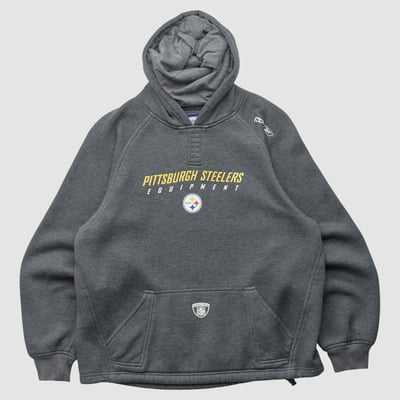 Pittsburgh Steelers Realtree 2000s Hooded Pullover Sweatshirt - Dark Heather Gray - S by Fanatics Real Vintage