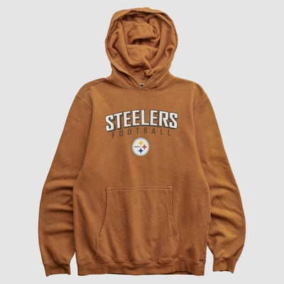 Pittsburgh Steelers Reebok 2000s Hooded Pullover Sweatshirt - Clay - XS by Fanatics Real Vintage