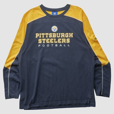 Pittsburgh Steelers Reebok 2000s Long Sleeve T-shirt - Navy - L by Fanatics Real Vintage