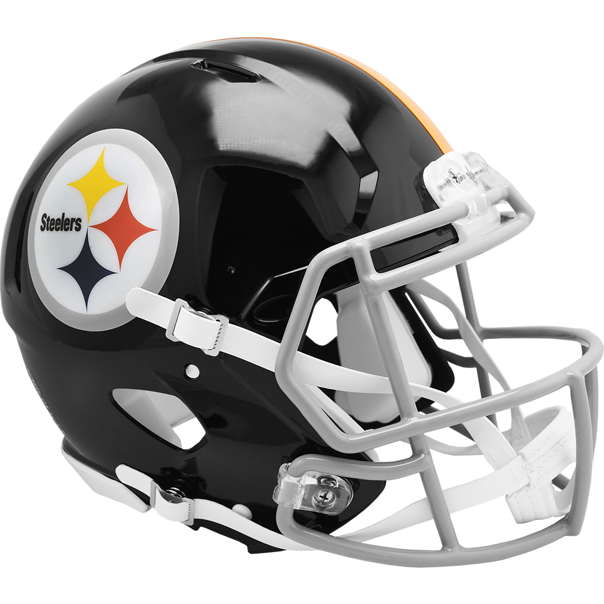 Casque authentique taille réelle Pittsburgh Steelers Riddell 1963-76 Speed ​​Throwback Collection