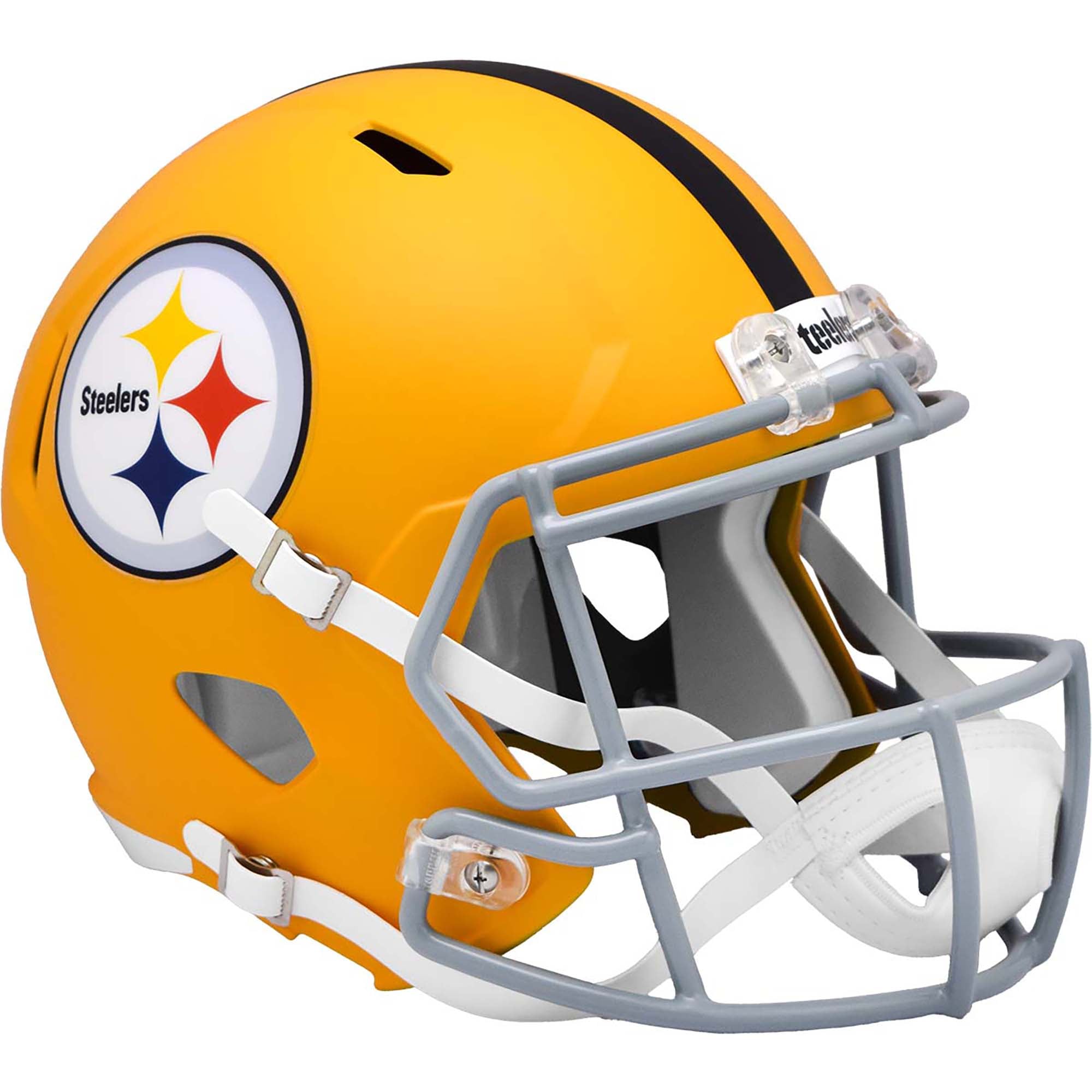Casque réplique Riddell 2025 des Steelers de Pittsburgh, version alternative sur le terrain, version rétro de 1933