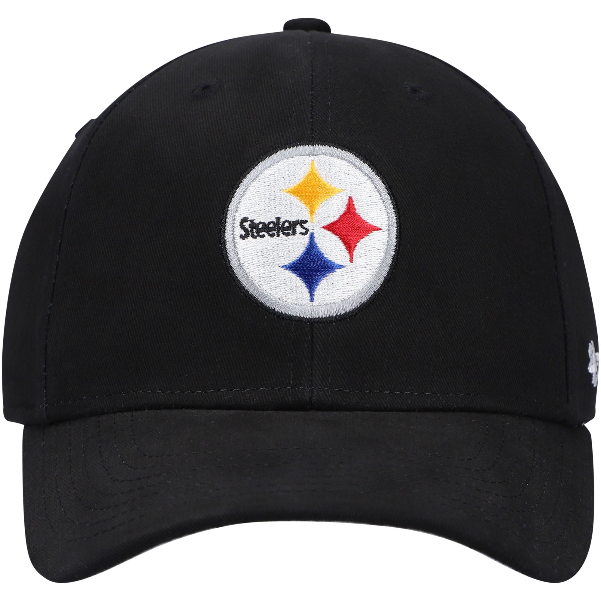 Casquette ajustable noire Pittsburgh Steelers de base MVP de l'équipe, modèle 47, pour enfants d'âge préscolaire