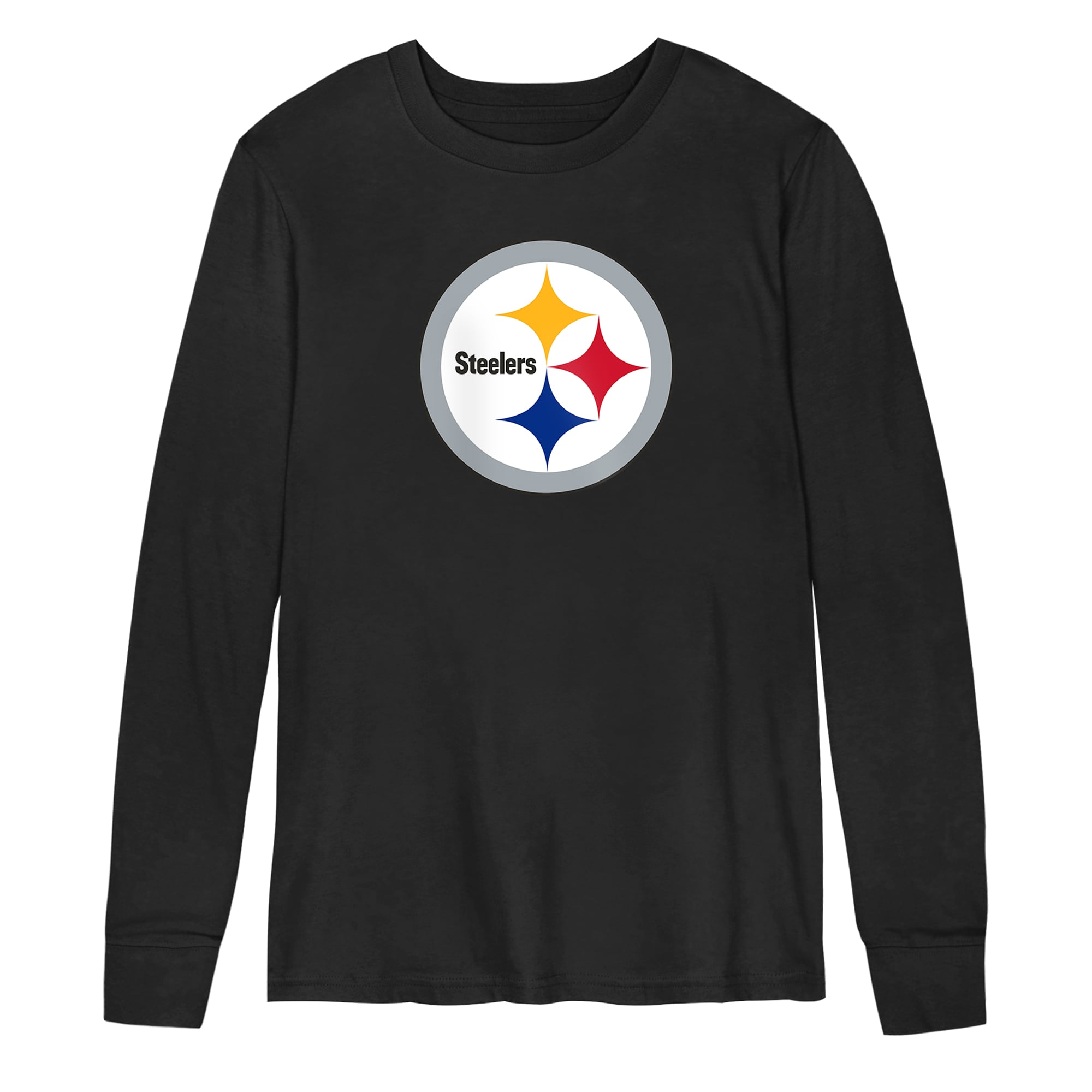 Preschool Outerstuff Black Pittsburgh Steelers Primary Logo Long Sleeve T-Shirt