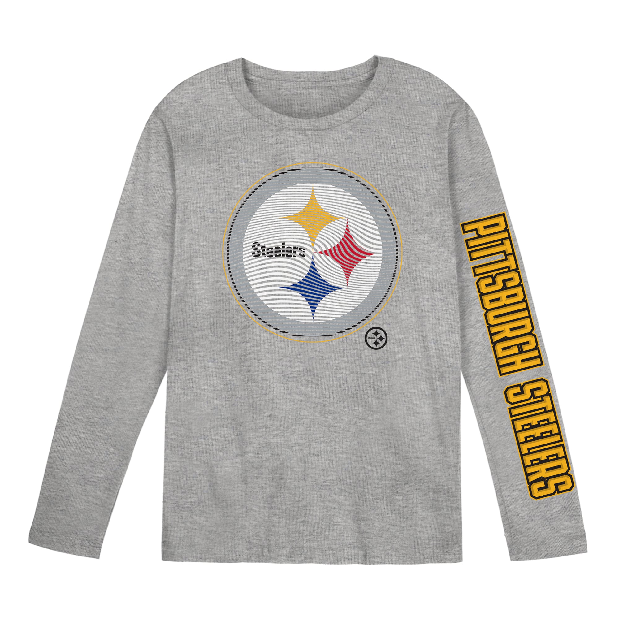 T-shirt à manches longues gris Pittsburgh Steelers Air Raid pour enfants d'âge préscolaire Outerstuff