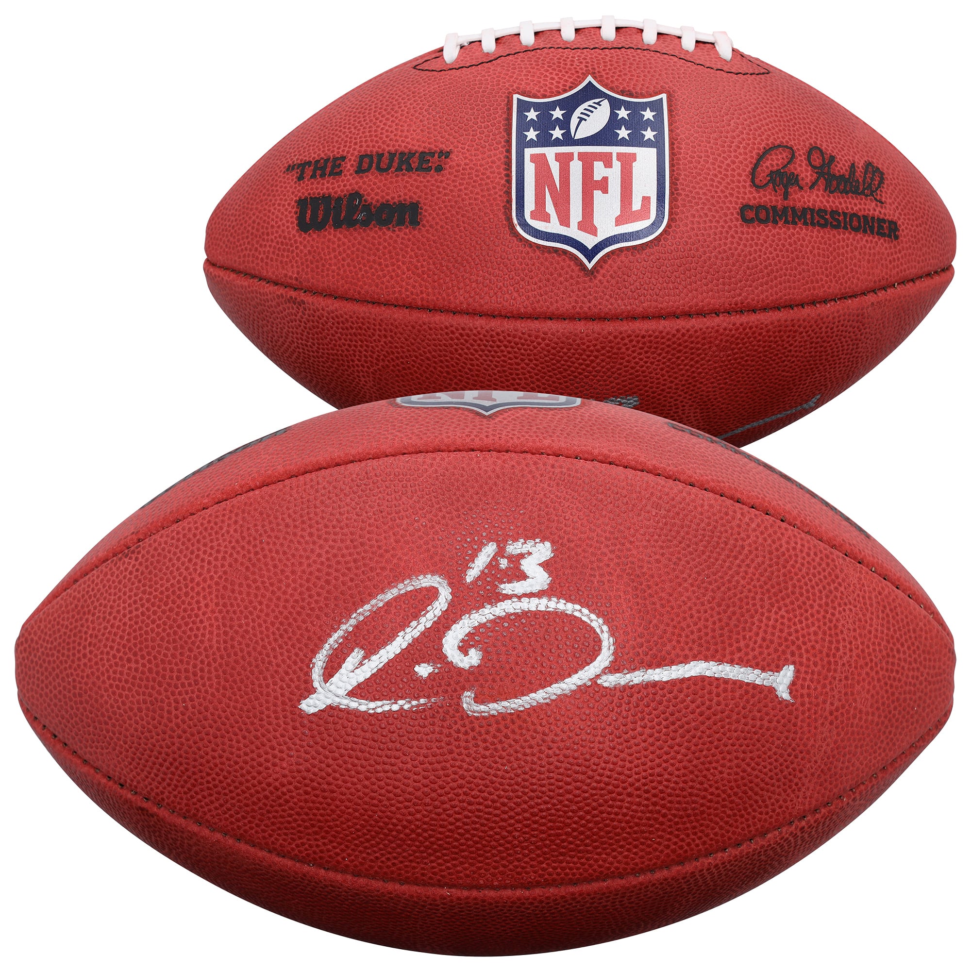 Ballon de football américain Duke en couleur, autographié par Rico Dowdle des Steelers de Pittsburgh