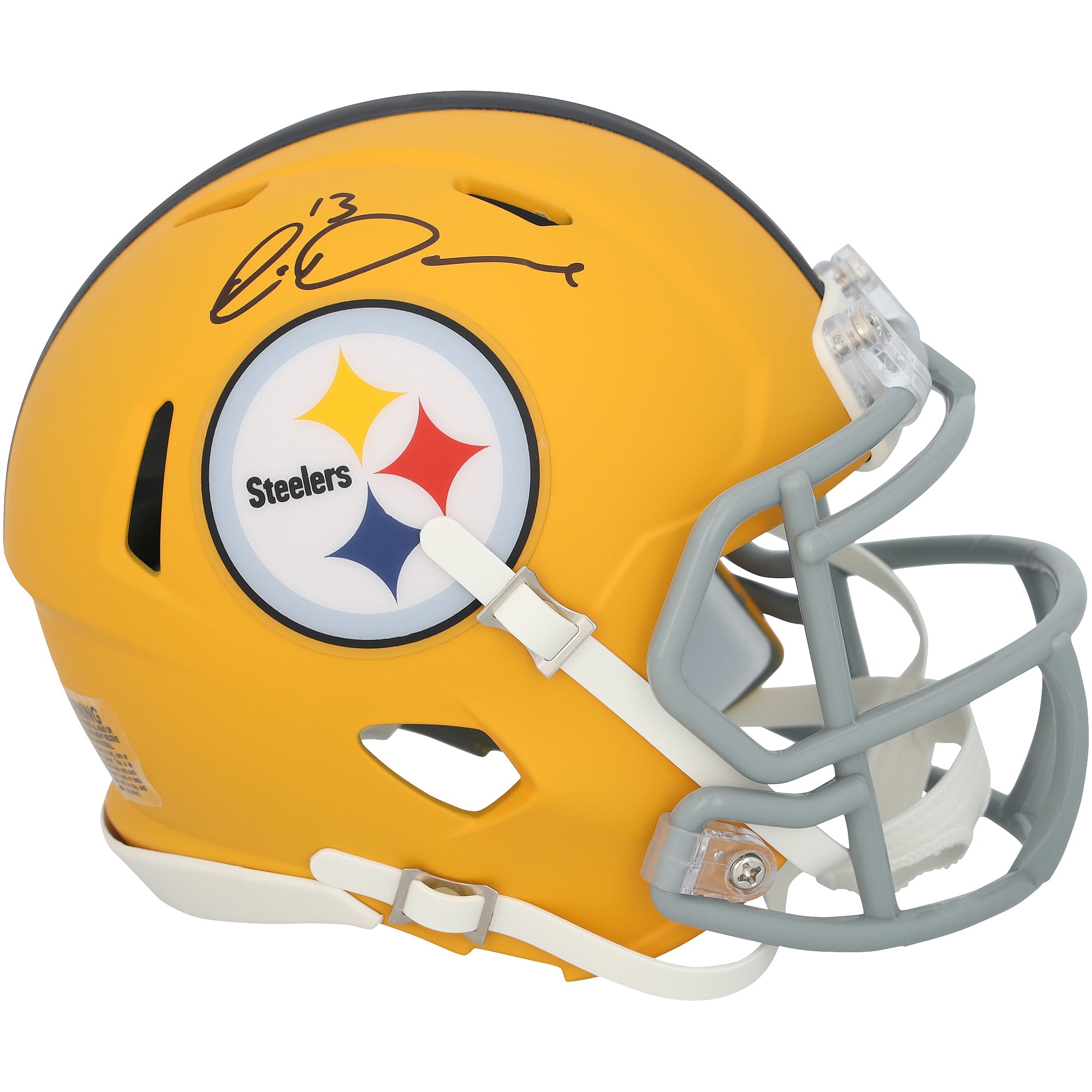 Casque miniature Riddell Alternate Speed autographié par Rico Dowdle des Steelers de Pittsburgh