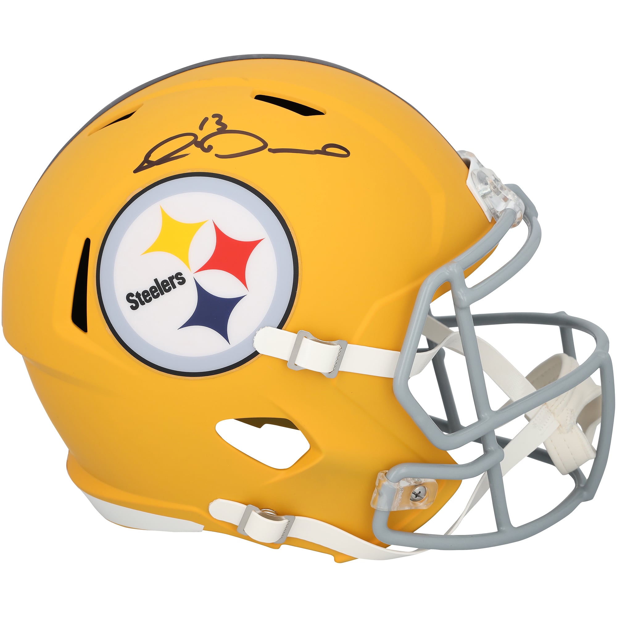 Casque réplique Riddell 2025 Alternate Speed autographié par Rico Dowdle des Steelers de Pittsburgh