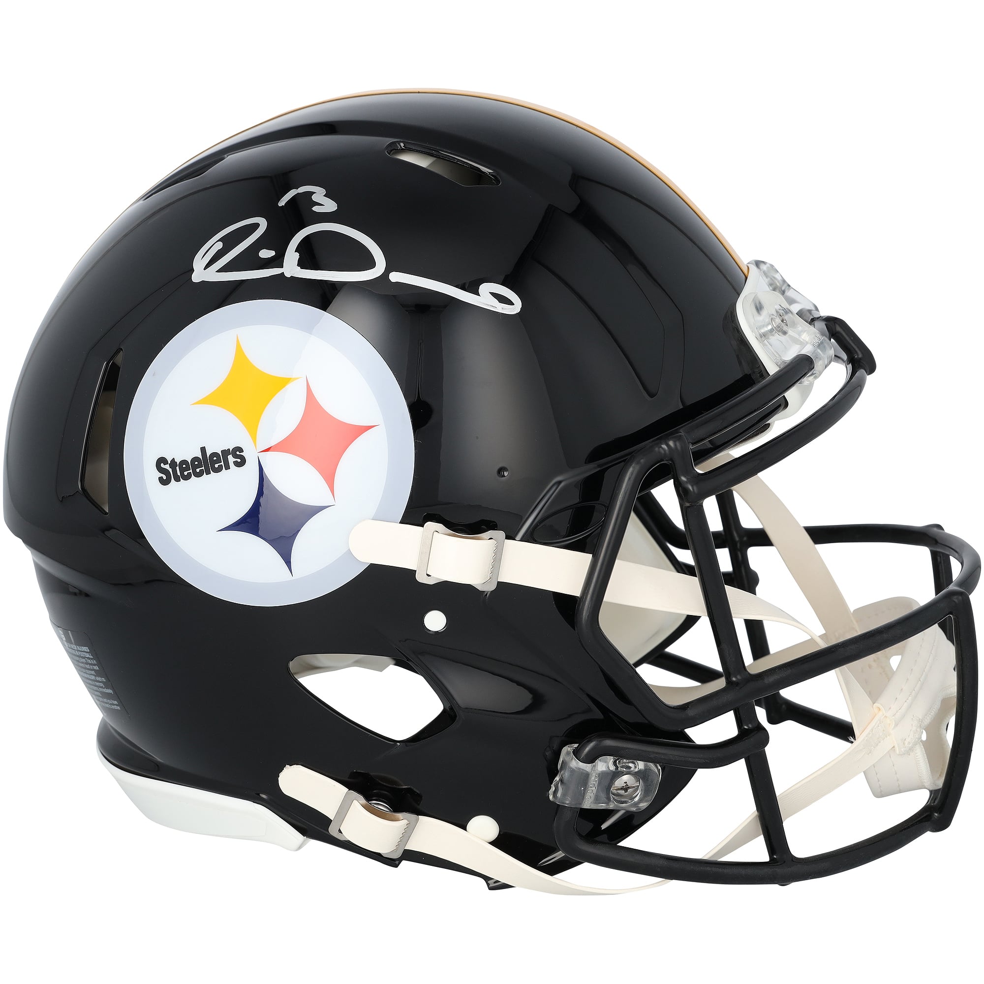 Casque authentique Riddell Speed autographié par Rico Dowdle des Steelers de Pittsburgh