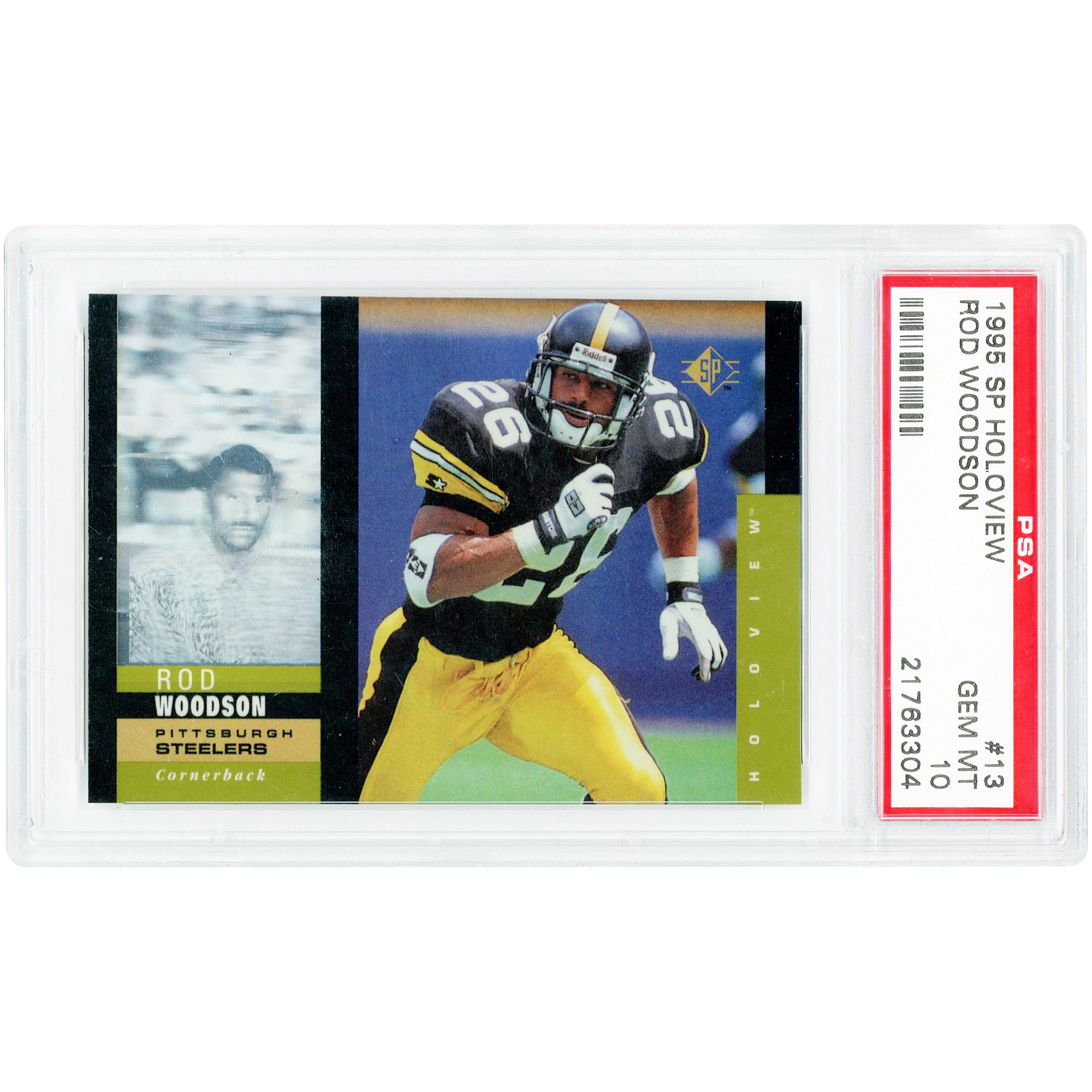 Rod Woodson Pittsburgh Steelers 1995 Upper Deck SP Holoview #13 PSA Authenticated 10 Card
