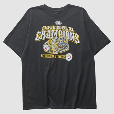 Super Bowl XL Reebok 2006 T-shirt - Black - L by Fanatics Real Vintage