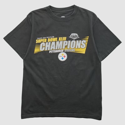 Super Bowl XLIII 2009 T-shirt - Black - S by Fanatics Real Vintage