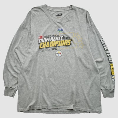 Super Bowl XLIII NFL 2008 Long Sleeve T-shirt - Heather Gray - XL by Fanatics Real Vintage