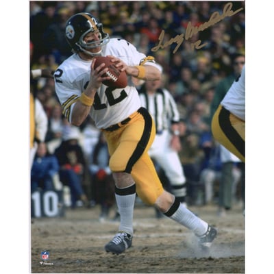 Terry Bradshaw Pittsburgh Steelers Fanatics Authentic Autographed 8'' x 10'' White Jersey Photograph