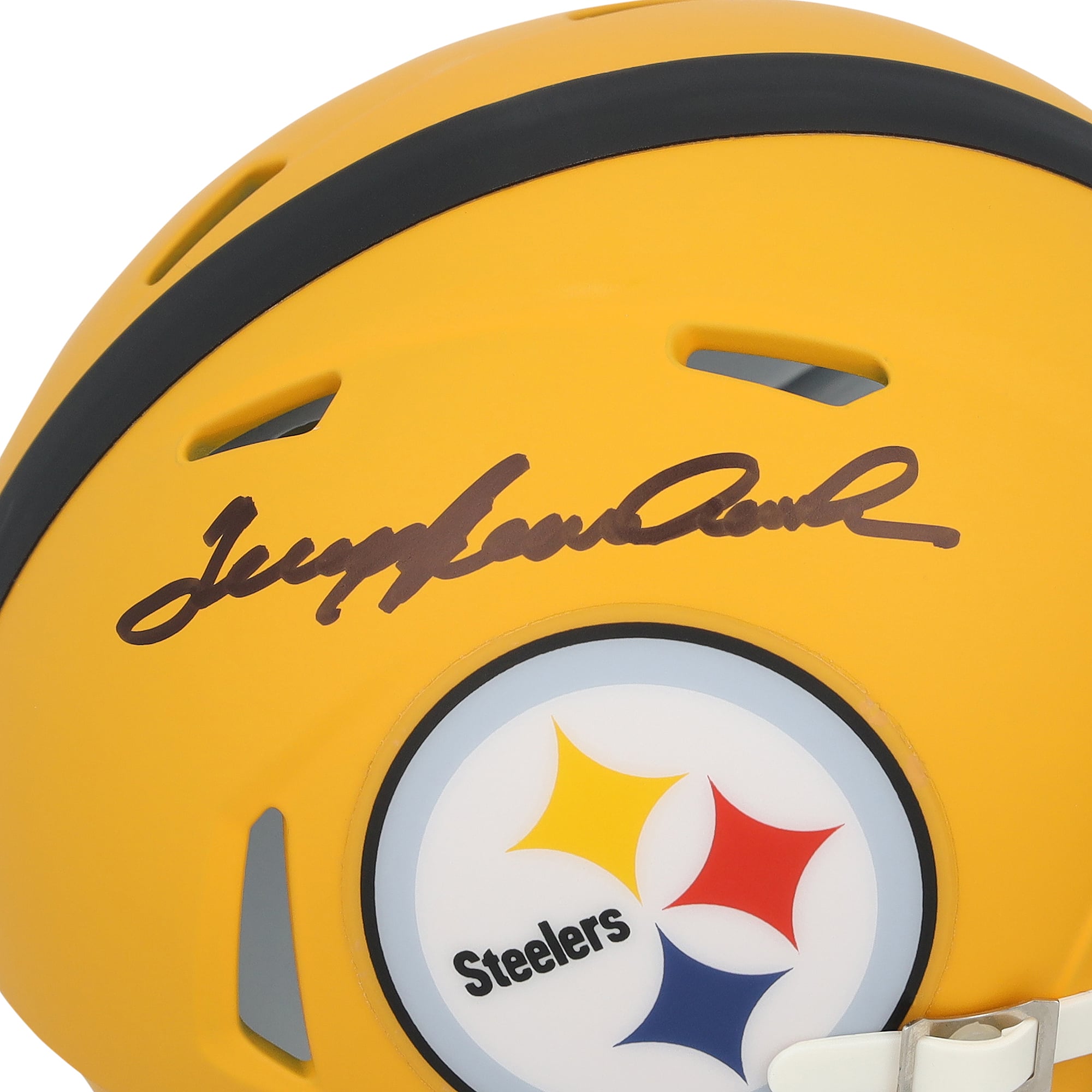 Mini-casque Riddell 2025 Alternate Speed ​​autographié par Terry Bradshaw, des Steelers de Pittsburgh