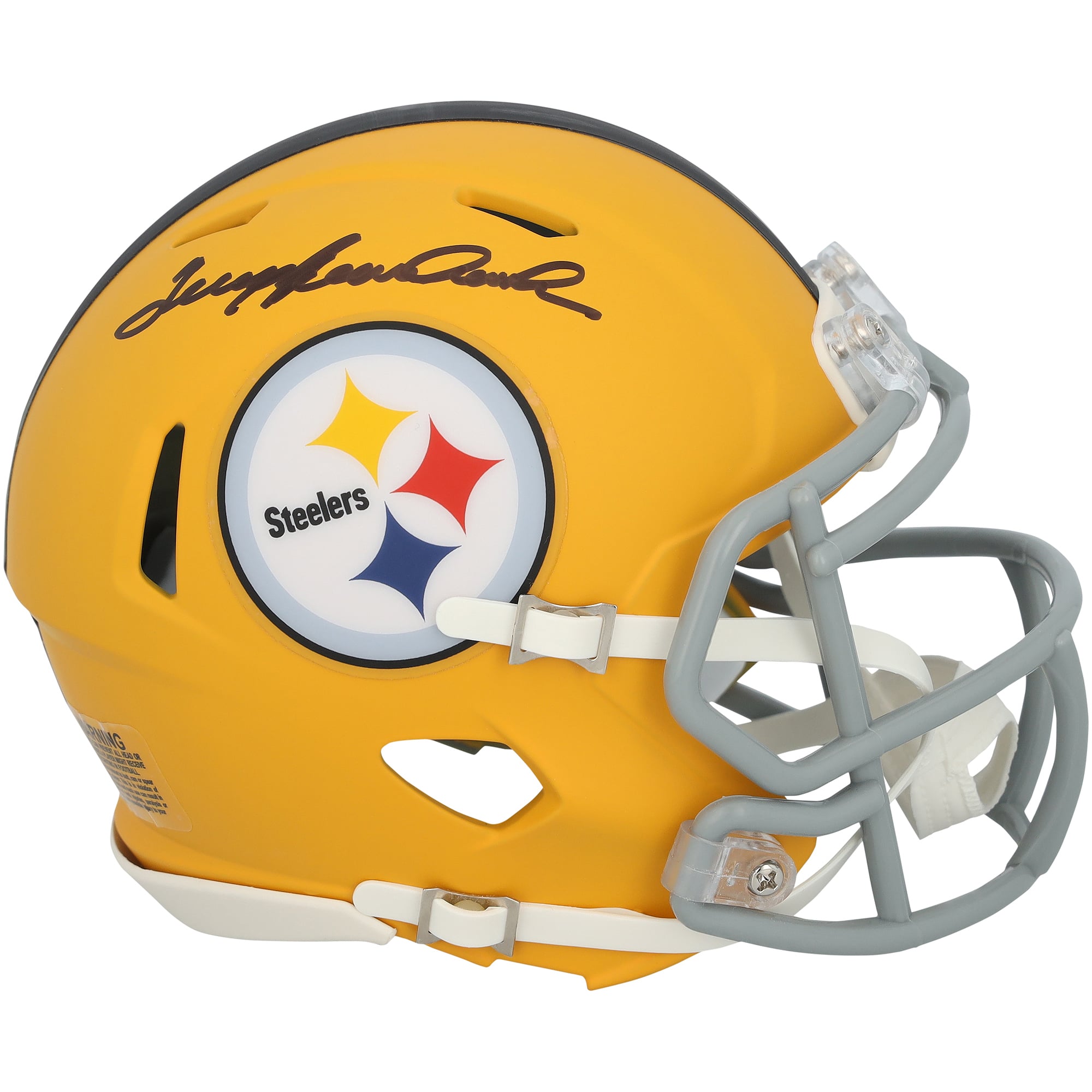 Mini-casque Riddell 2025 Alternate Speed ​​autographié par Terry Bradshaw, des Steelers de Pittsburgh