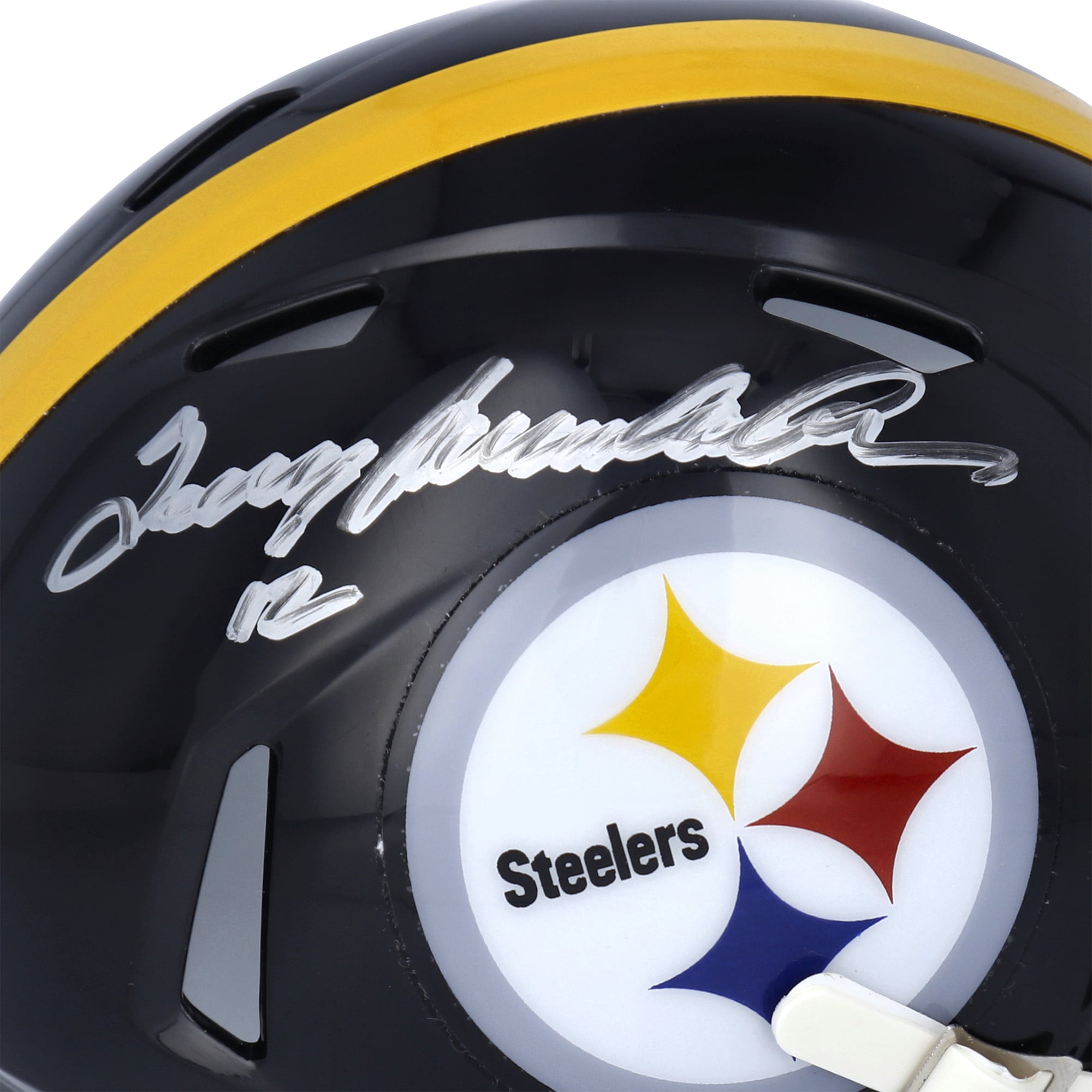 Terry Bradshaw Pittsburgh Steelers Autographed Riddell Speed Mini Helmet