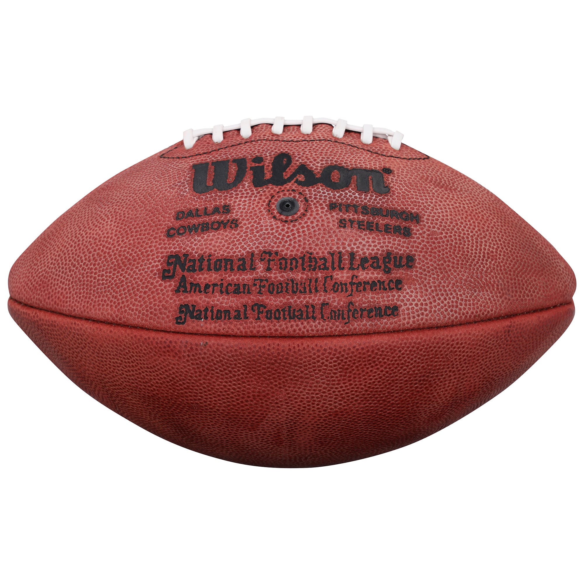 Ballon de football américain Wilson Duke Super Bowl XIII autographié par Terry Bradshaw (Pittsburgh Steelers) avec plusieurs inscriptions - Édition limitée à 5 exemplaires