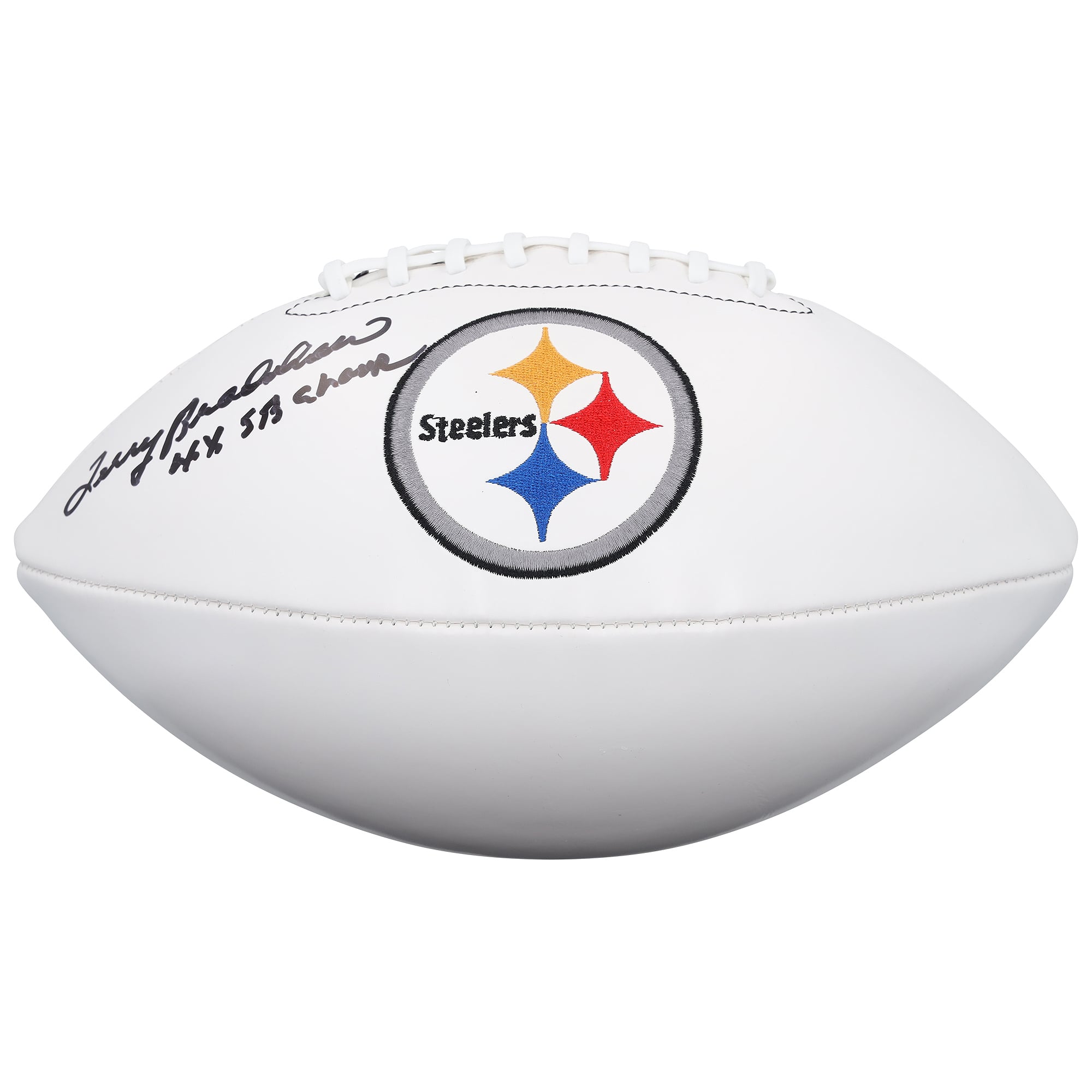Terry Bradshaw Pittsburgh Steelers Autographed Wilson White Panel Football with "4x SB Champ" Inscription