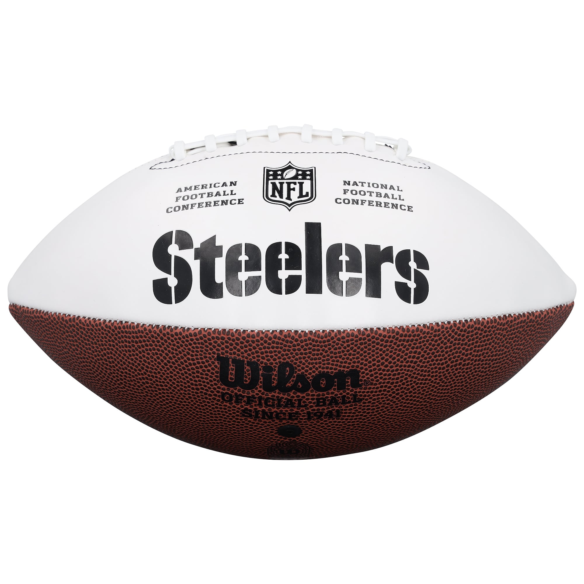 Terry Bradshaw Pittsburgh Steelers Autographed Wilson White Panel Football with "4x SB Champ" Inscription