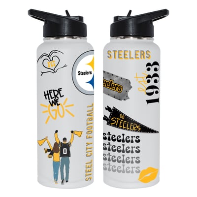 Pittsburgh Steelers The Memory Company 34oz. Loco Stainless Steel Quencher Bottle