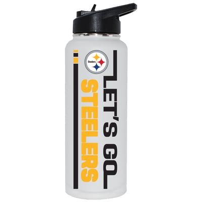Pittsburgh Steelers The Memory Company Let's Go 34oz. Stainless Steel Quencher Bottle