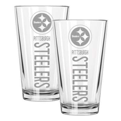 Pittsburgh Steelers The Memory Company Two-Piece 16oz. Pinnacle Pint Glass Set