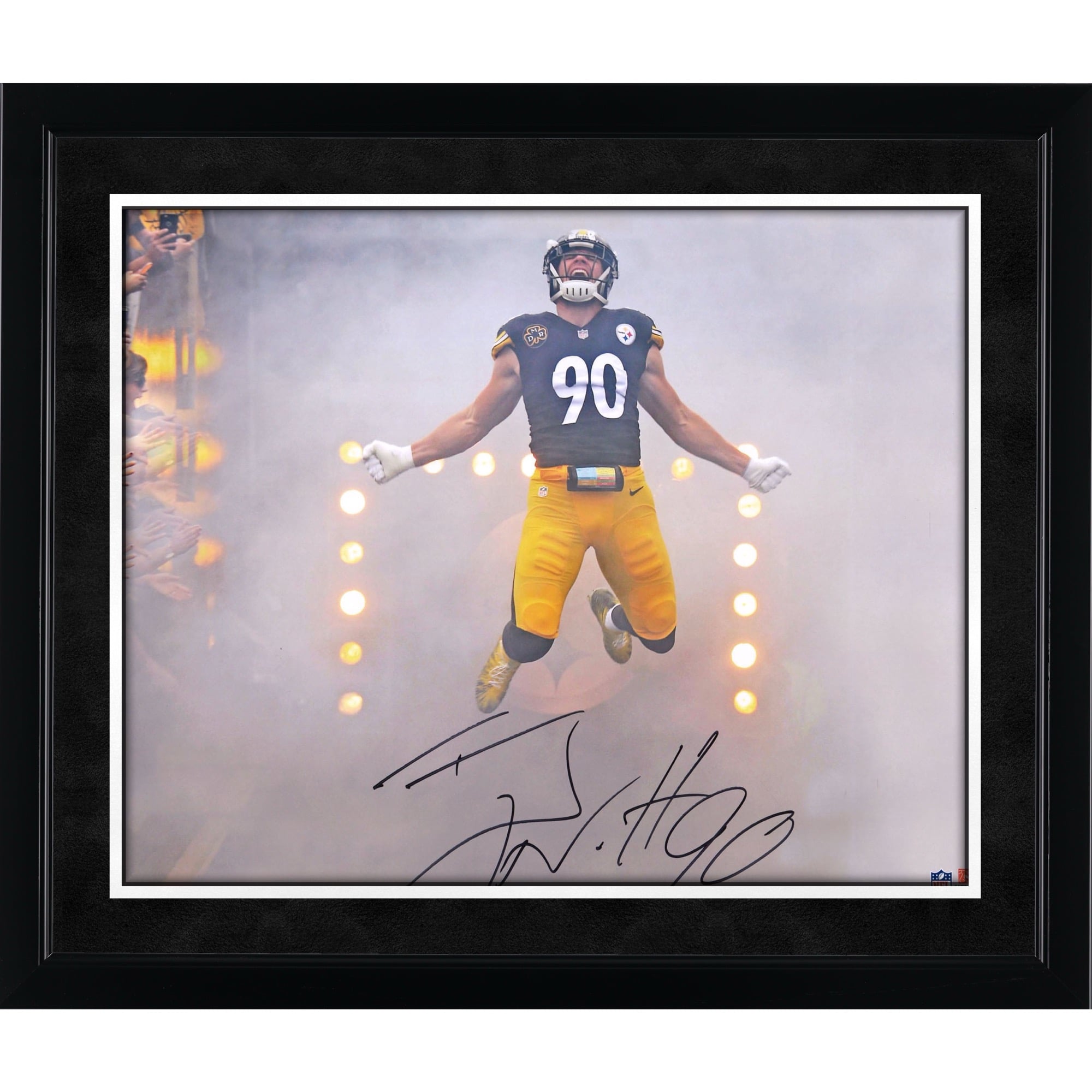 T.J. Watt Pittsburgh Steelers Autographed 16" x 20" Smoke Entrance Photograph