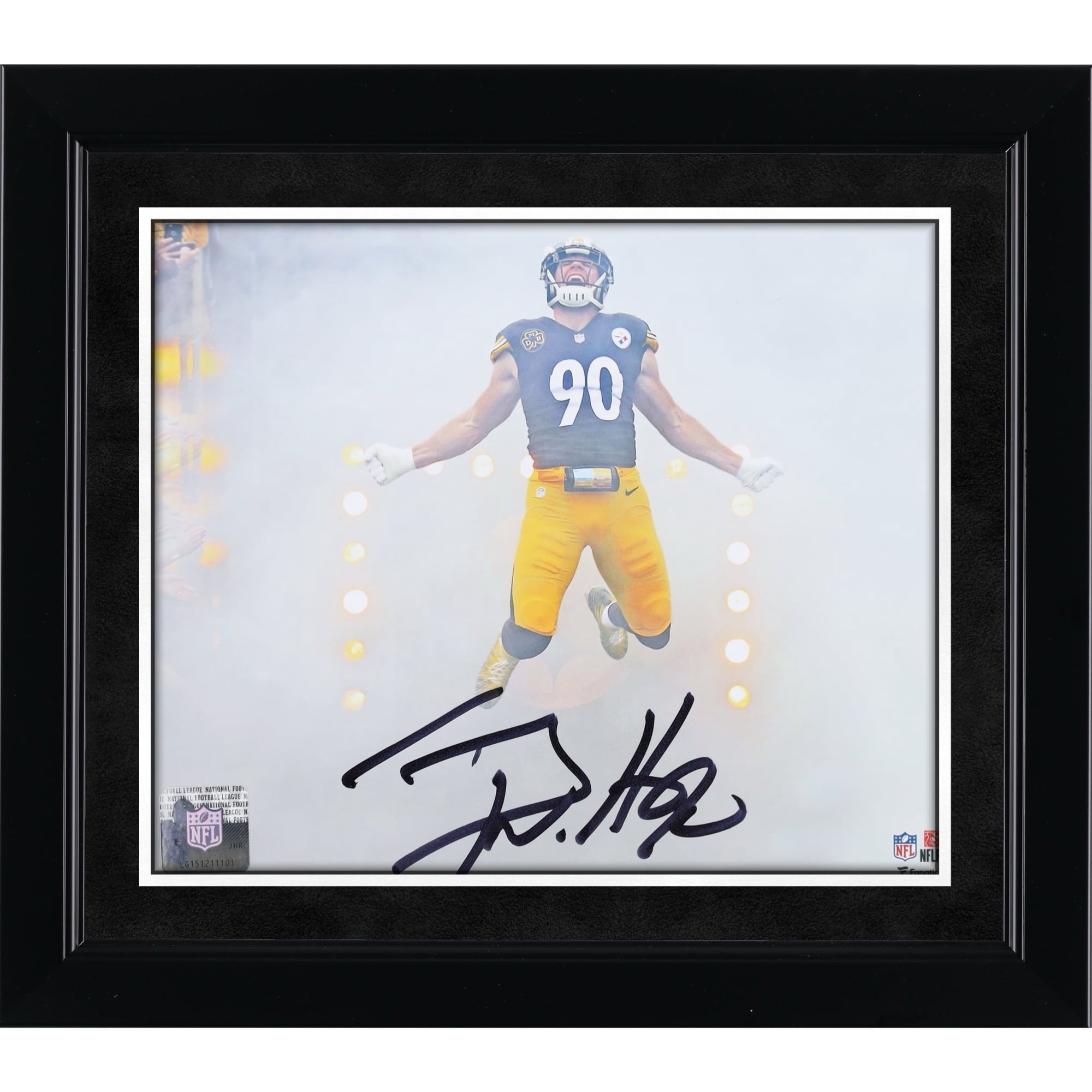 T.J. Watt Pittsburgh Steelers Autographed 8" x 10" Smoke Entrance Photograph