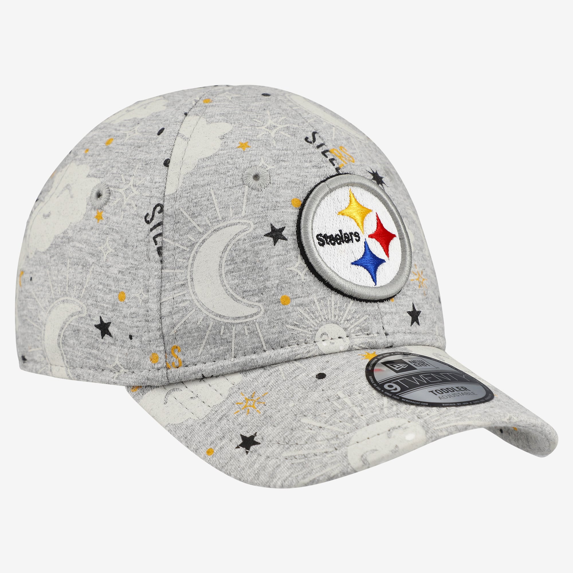 Toddler New Era Heather Gray Pittsburgh Steelers Sky 9TWENTY Adjustable Hat