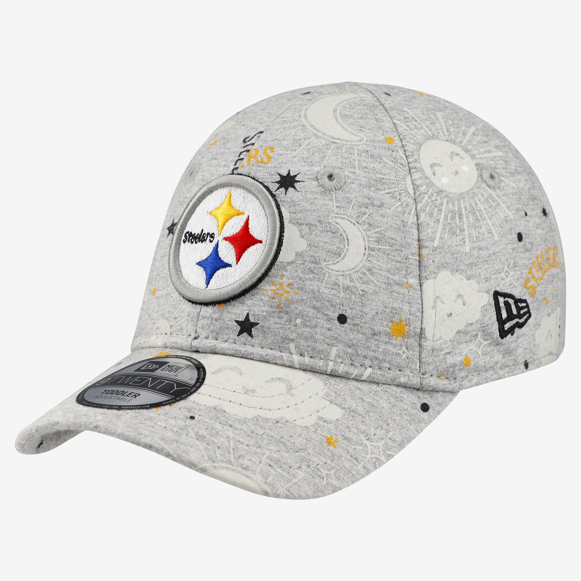 Toddler New Era Heather Gray Pittsburgh Steelers Sky 9TWENTY Adjustable Hat