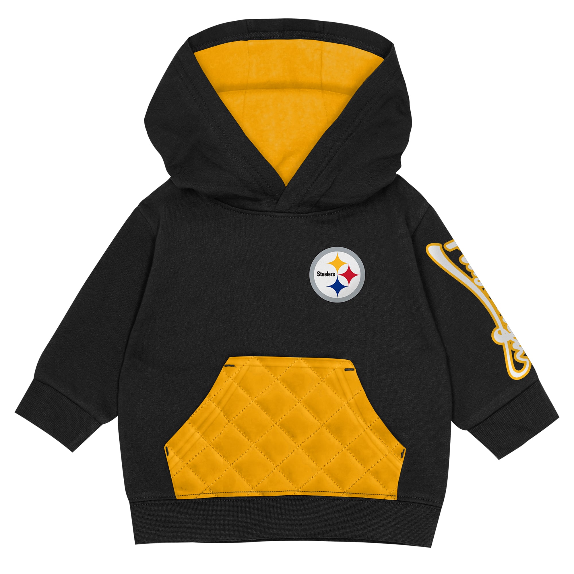 Ensemble sweat à capuche et pantalon en polaire noir Pittsburgh Steelers Drive Stopper pour tout-petit Outerstuff