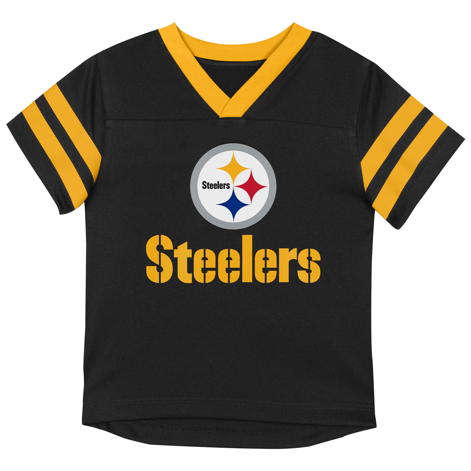 Ensemble maillot et pantalon Pittsburgh Steelers Red Zone noir or pour tout-petit Outerstuff