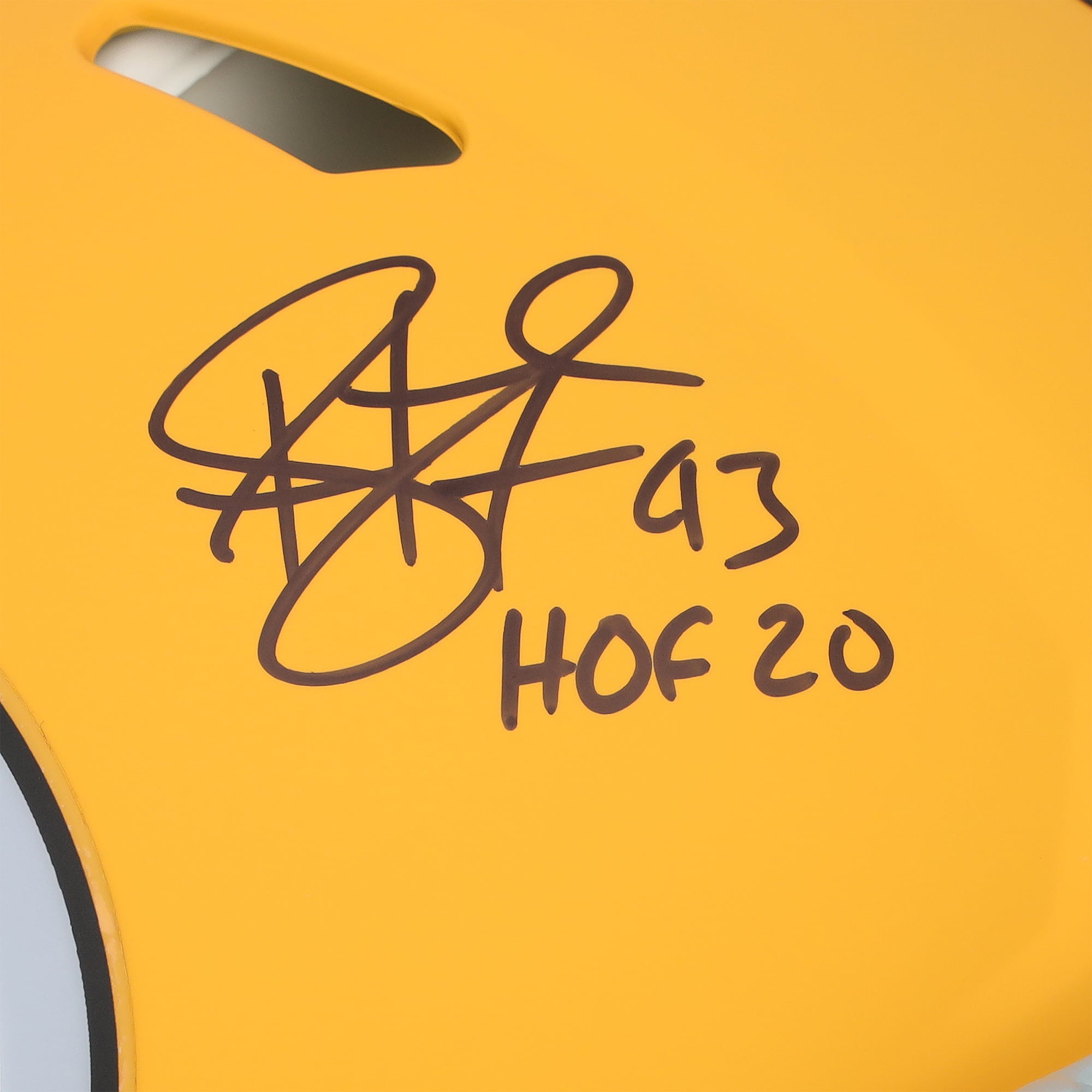 Casque Riddell Alternate Speed ​​Authentic 2025 autographié par Troy Polamalu des Steelers de Pittsburgh avec inscription « HOF 20 ».