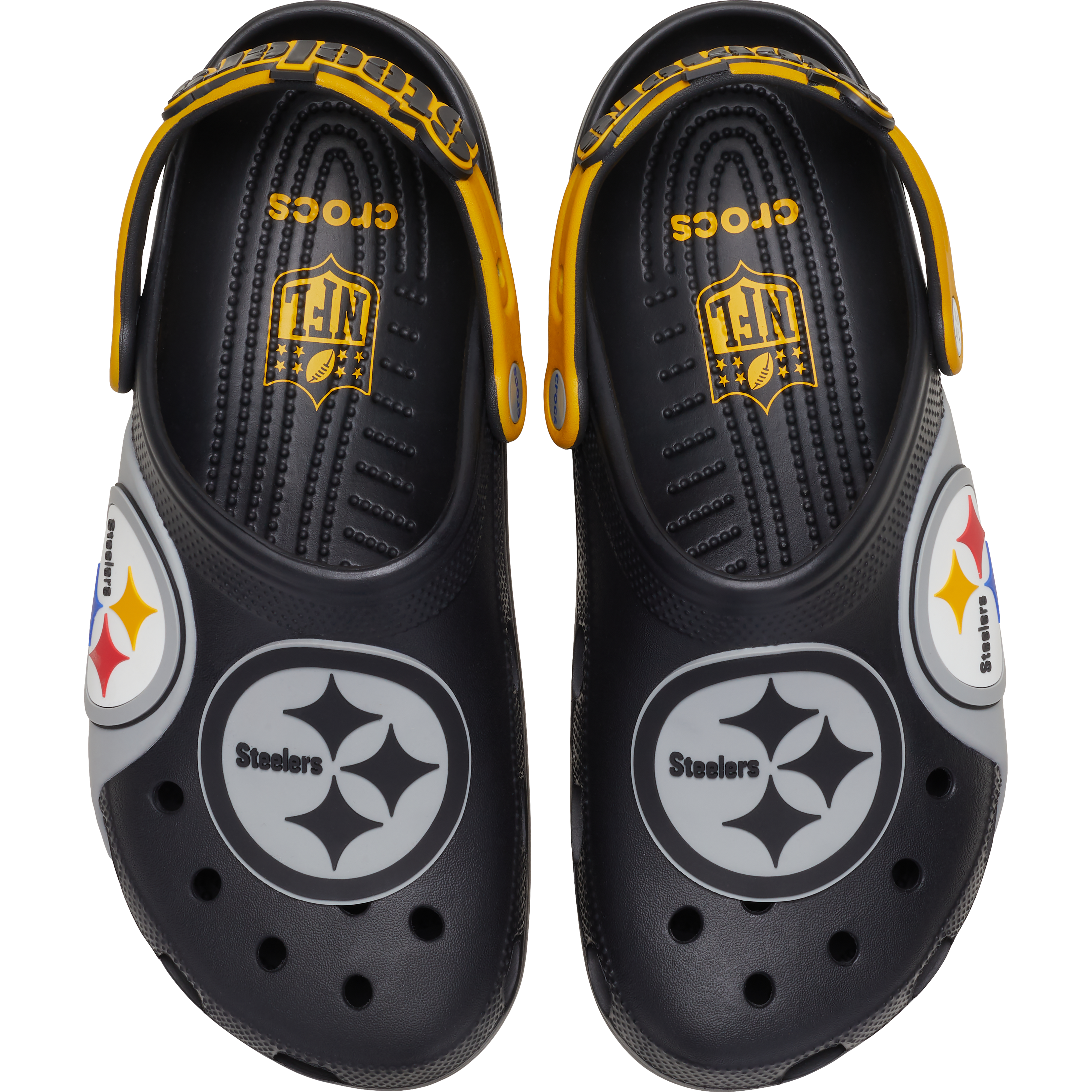 Sabots classiques unisexes Crocs noirs Pittsburgh Steelers
