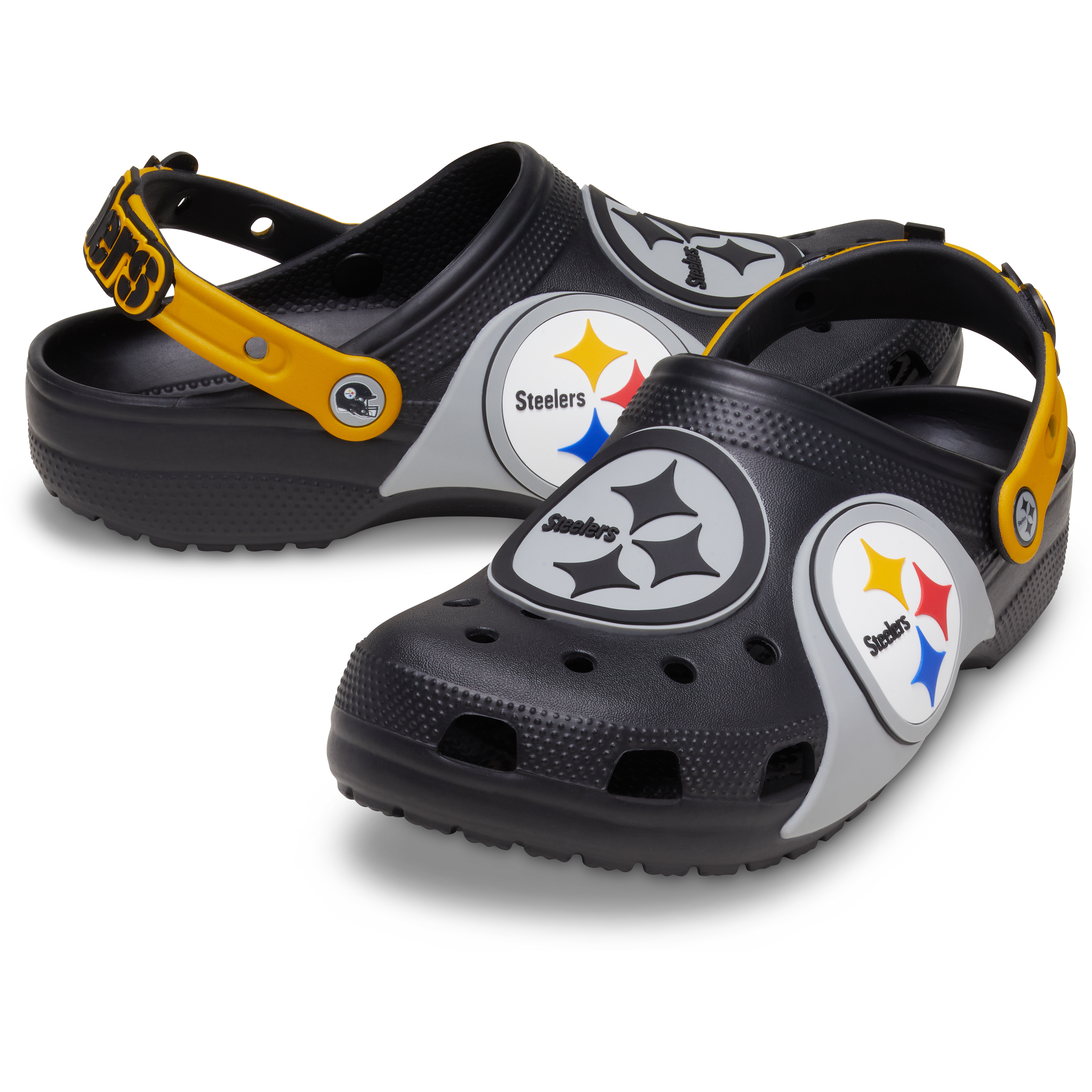 Sabots classiques unisexes Crocs noirs Pittsburgh Steelers