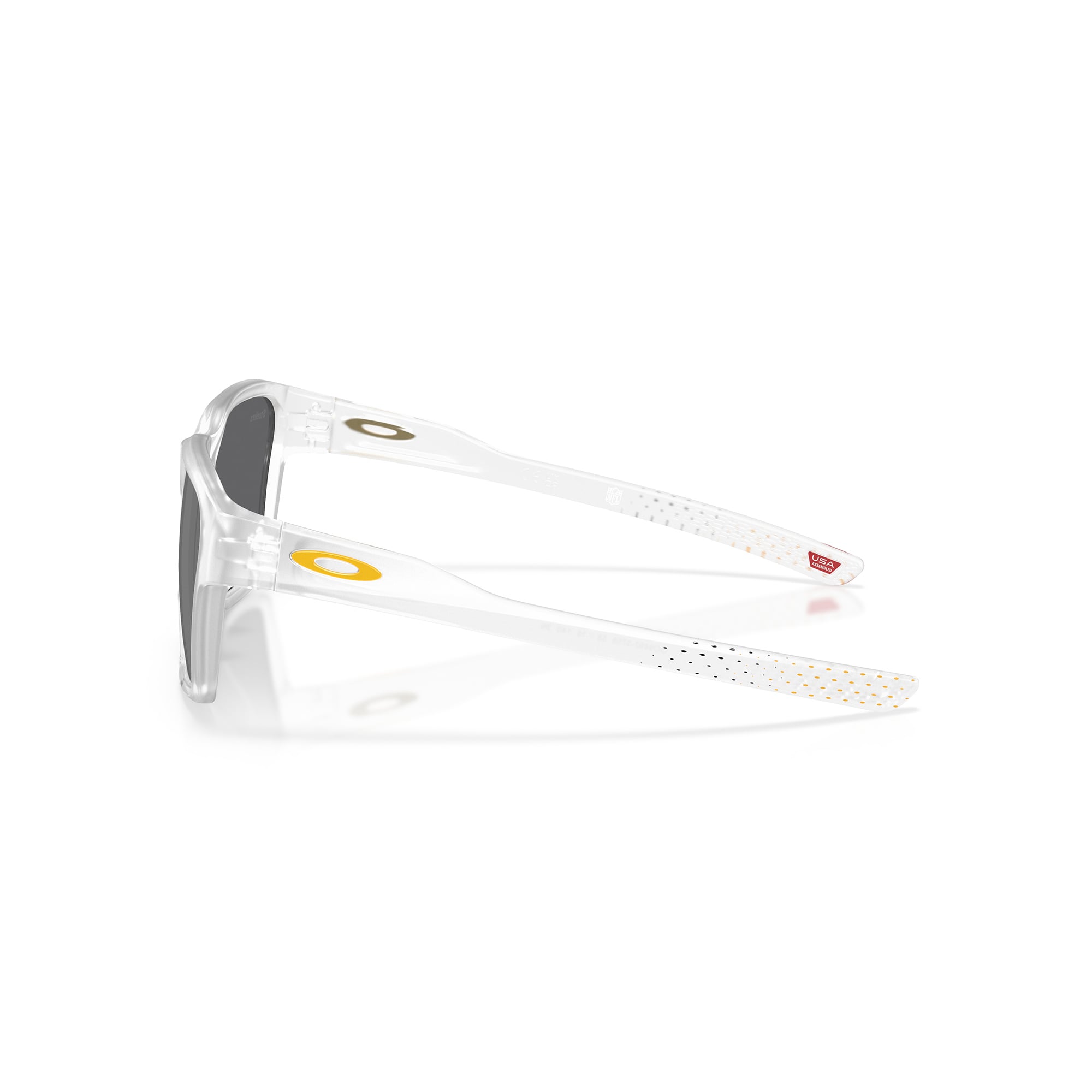 Unisex Oakley Pittsburgh Steelers Briza Matte Clear Sunglasses with Prizm Black Polarized Lenses